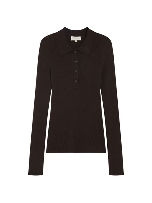 Polo in filo a costine Grace & Mila | FW2617015CHOC
